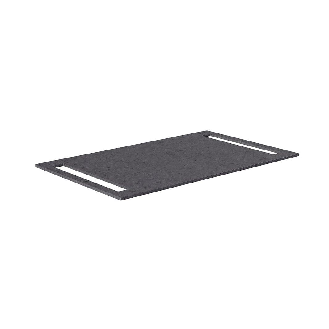 Korsbakken Benkeplate HPL med 2 side håndkleholder Antrasitt / 2 sider / 80cm Korsbakken Benkeplate bad