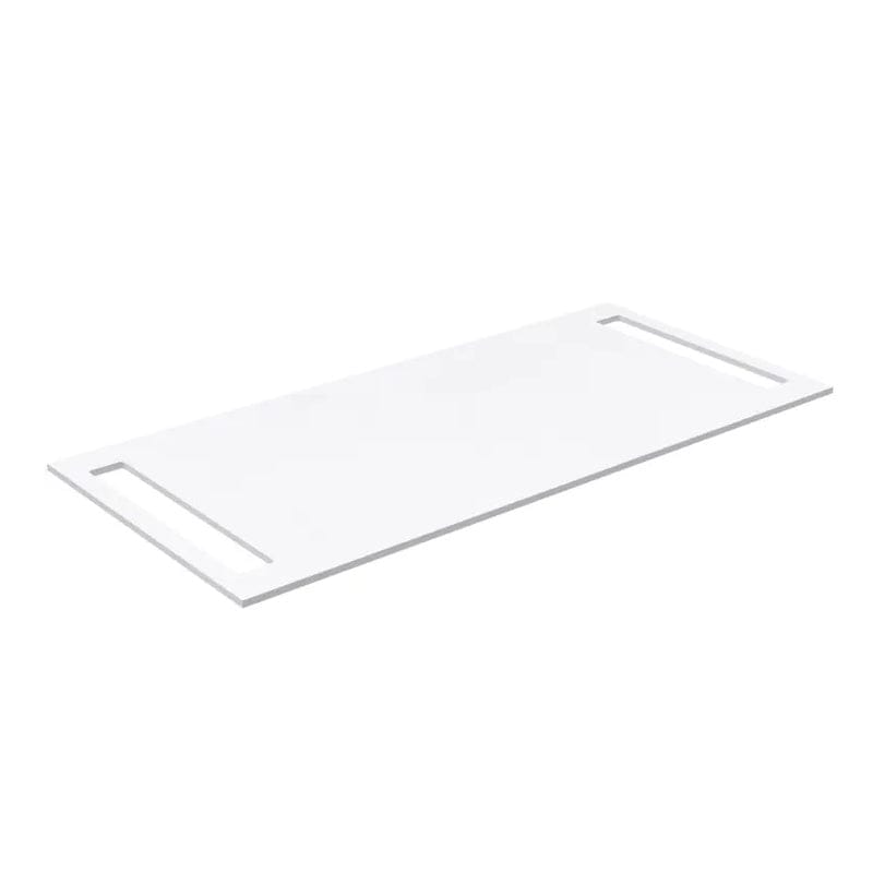 Korsbakken Benkeplate HPL med 2 side håndkleholder Hvit matt / 2 sider / 100cm Korsbakken Benkeplate bad KO-513502100