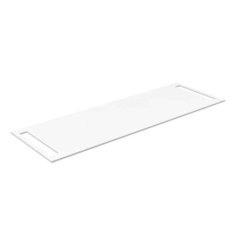 Korsbakken Benkeplate HPL med 2 side håndkleholder Hvit matt / 2 sider / 140cm Korsbakken Benkeplate bad KO-513502140