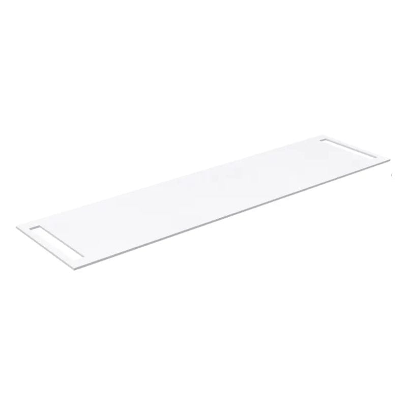 Korsbakken Benkeplate HPL med 2 side håndkleholder Hvit matt / 2 sider / 180cm Korsbakken Benkeplate bad KO-513502180