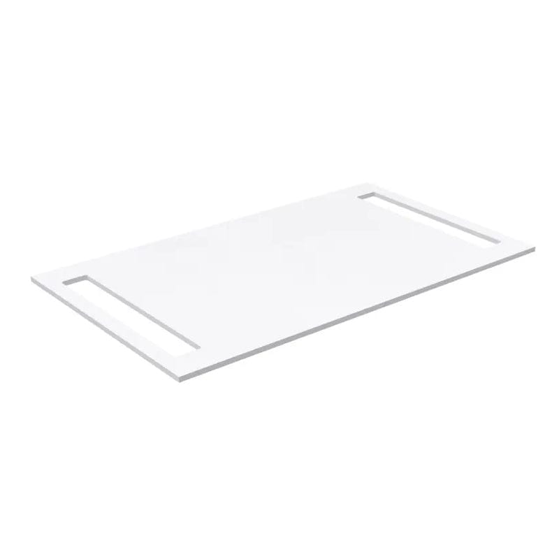 Korsbakken Benkeplate HPL med 2 side håndkleholder Hvit matt / 2 sider / 80cm Korsbakken Benkeplate bad KO-513502080