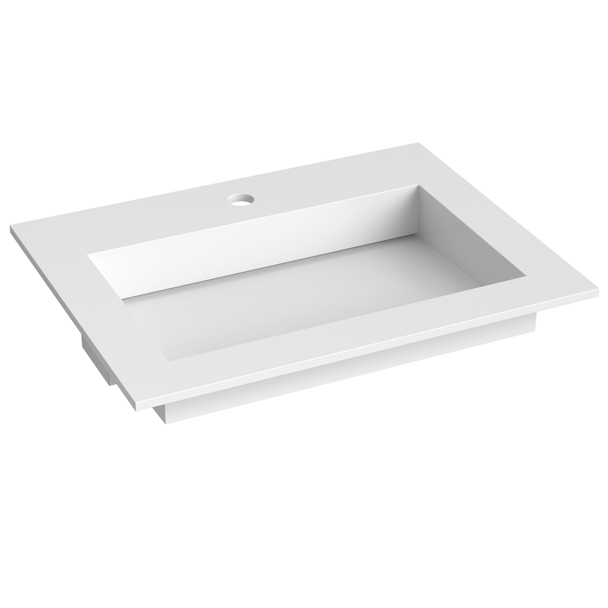 Korsbakken Corian Servant med Flat Bunn Korsbakken Baderomsservant