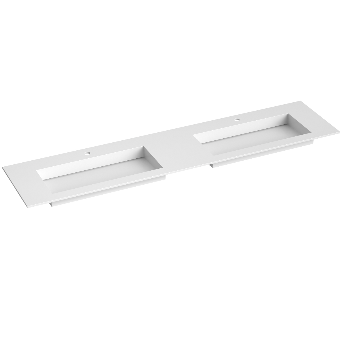 Korsbakken Corian Servant med Flat Bunn Korsbakken Baderomsservant