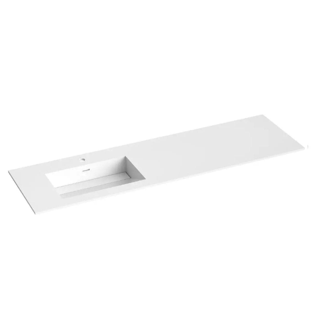 Korsbakken Corian Sidestilt Servant med Skrå Bunn Hvit matt / 160cm / Venstre Korsbakken Baderomsservant KO-373702165