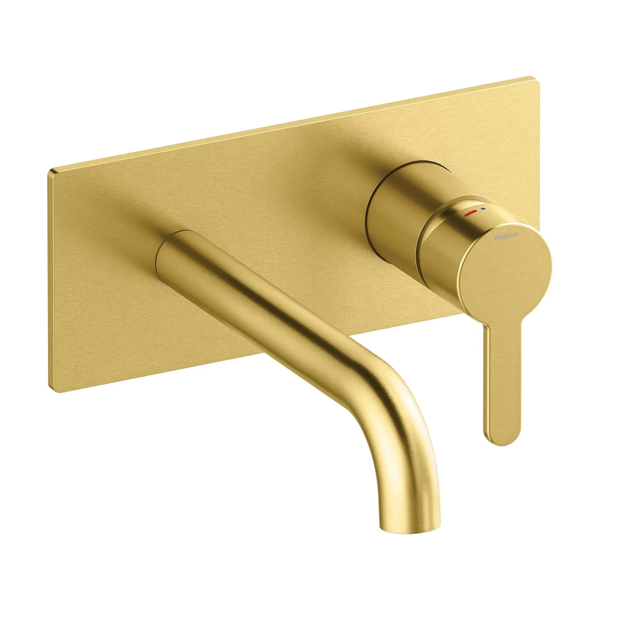 Korsbakken Innbyggingskran for servant komplett Børstet messing Damixa Servantbatteri KO-4716179