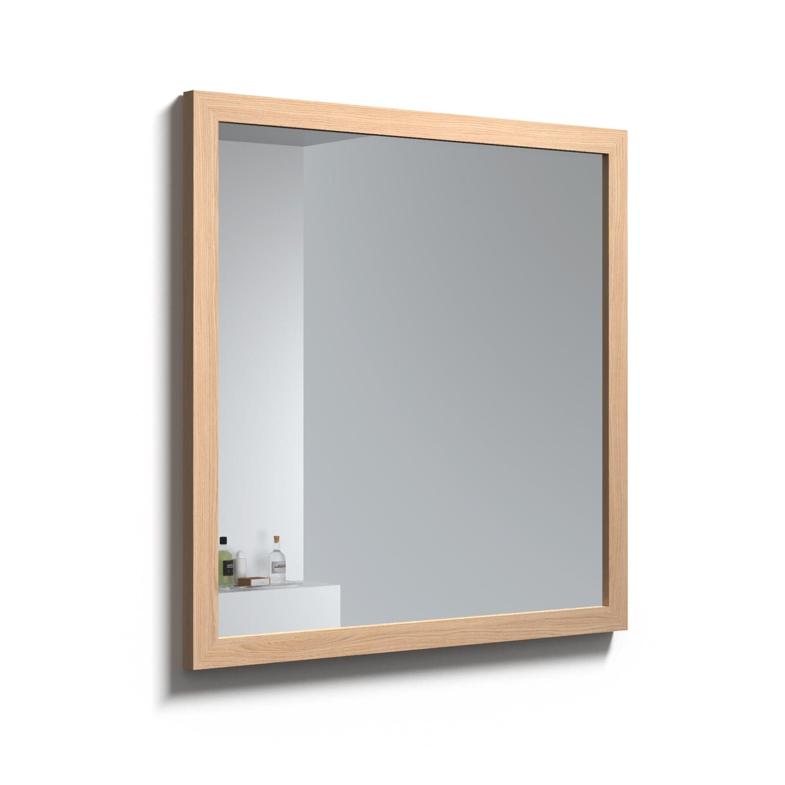 Korsbakken Rustic Speil med Ramme av Eik Lys eik / 80cm Korsbakken Baderomsspeil KO-178745080