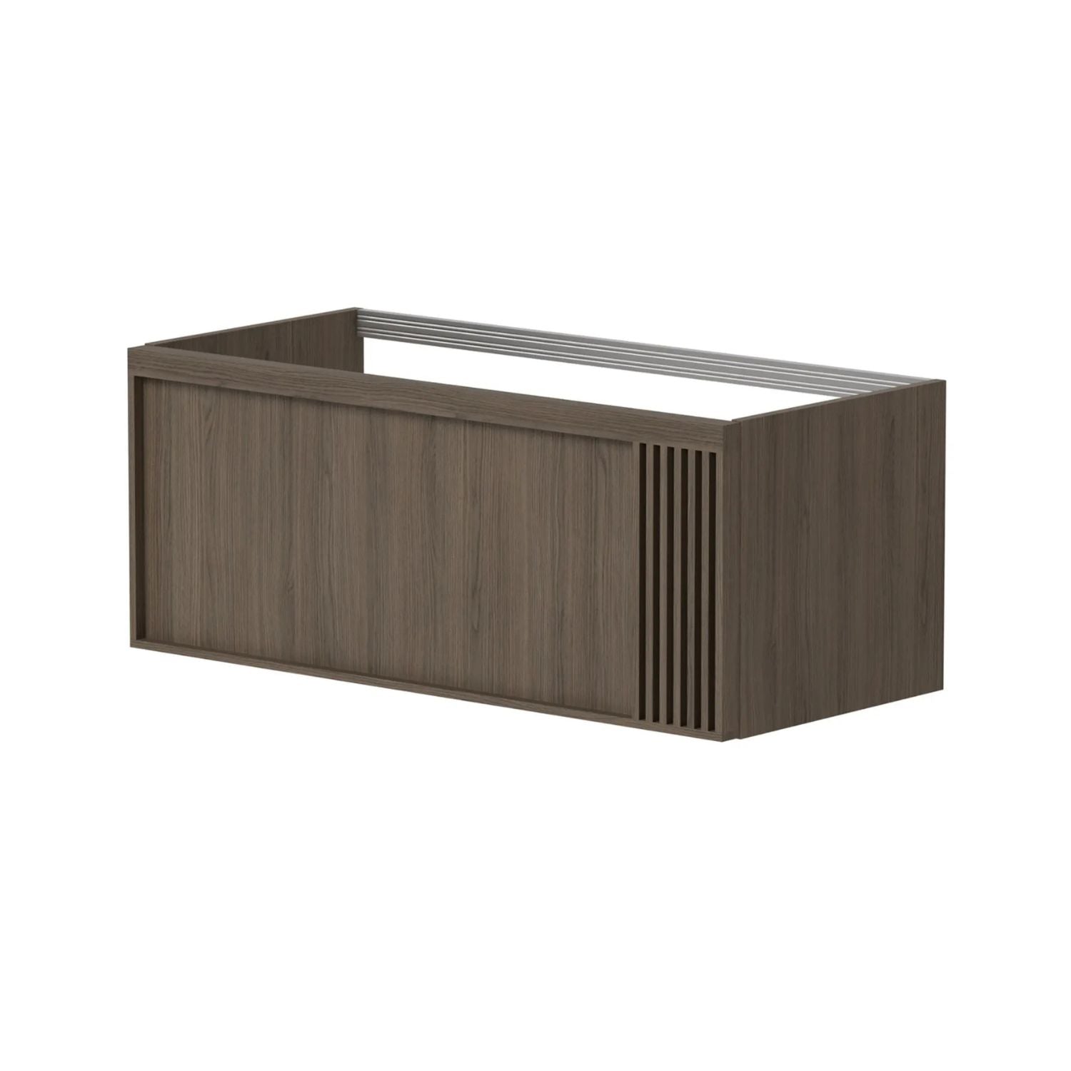 Korsbakken Sole Benkeskap Rillet Mørk grå eik / 100cm Korsbakken Sideskap bad KO-270944100