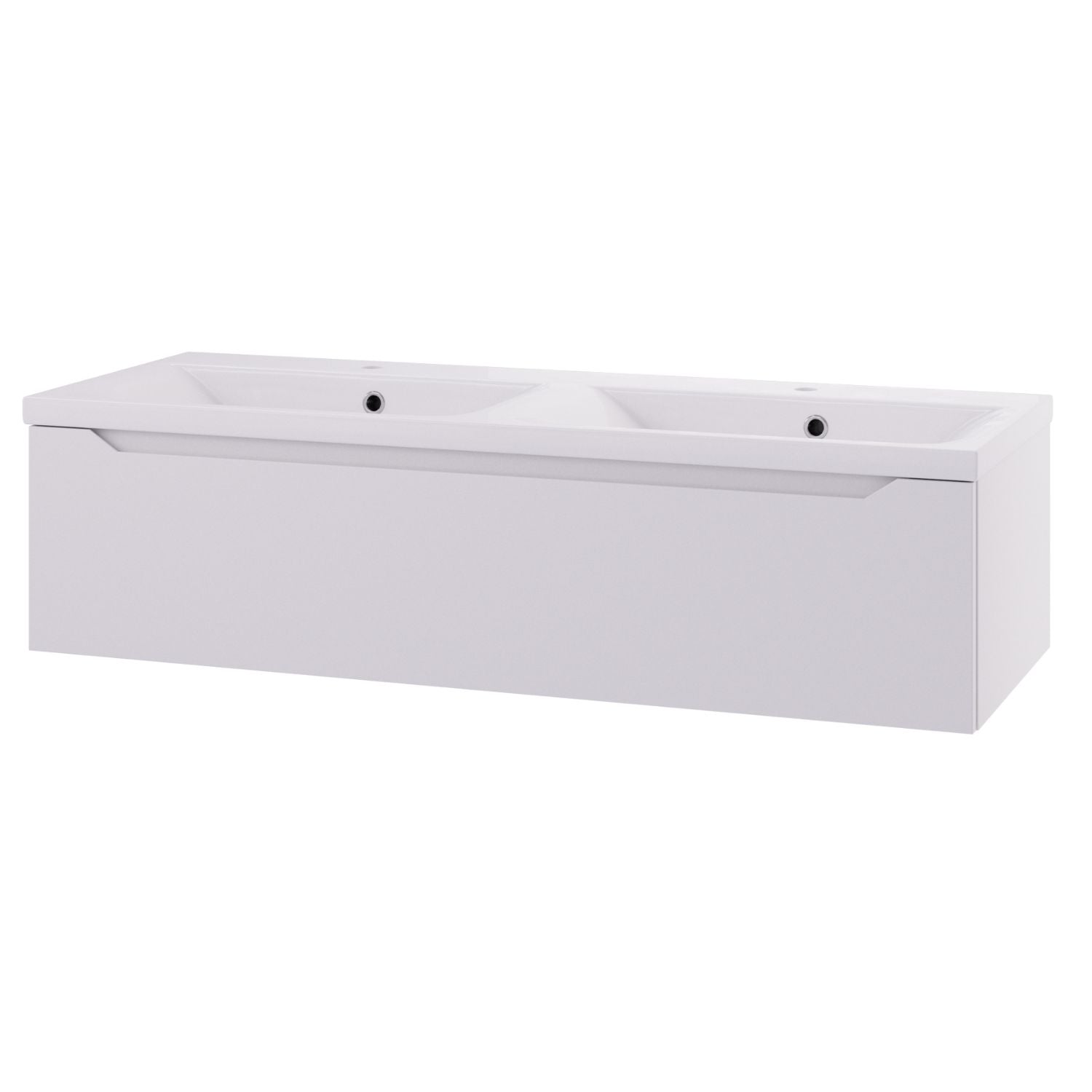 Linn Bad Emma D45 Servantskap med 1 skuff Hvit / 120cm dobbel Linn Bad Servantskap LB-130112D1S