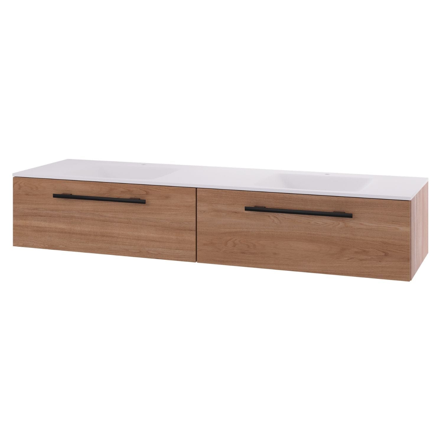 Linn Bad Ingrid D45 Servantskap med 1 skuff Eik / 160cm dobbel Linn Bad Servantskap LB-110516D2S