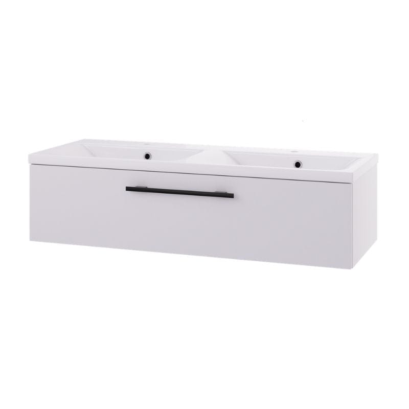 Linn Bad Ingrid D45 Servantskap med 1 skuff Hvit / 120cm dobbel Linn Bad Servantskap LB-110112D1S