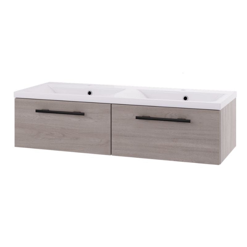 Linn Bad Ingrid D45 Servantskap med 1 skuff Lys eik / 120cm dobbel 2 skuff Linn Bad Servantskap LB-110212D2S