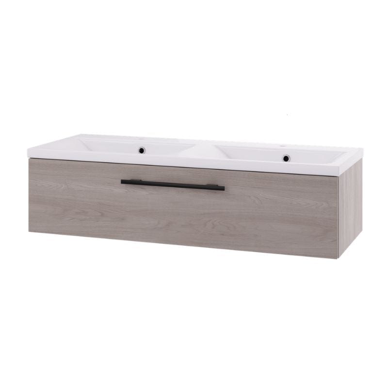 Linn Bad Ingrid D45 Servantskap med 1 skuff Lys eik / 120cm dobbel Linn Bad Servantskap LB-110212D1S