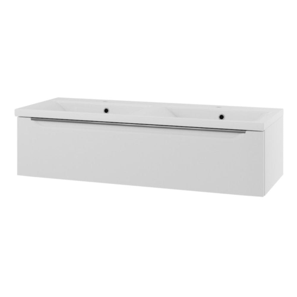 Linn Bad Mari D45 Servantskap med 1 skuff Hvit / 120cm venstre Linn Bad Servantskap LB-120112V1S