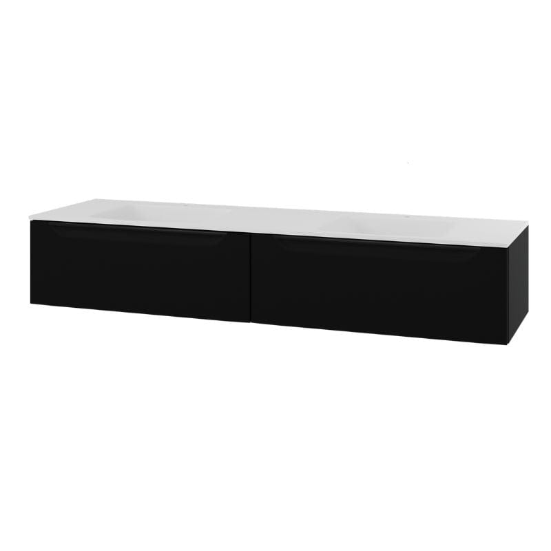 Linn Bad Mari D45 Servantskap med 1 skuff Svart / 160cm dobbel Linn Bad Servantskap LB-120616D2S
