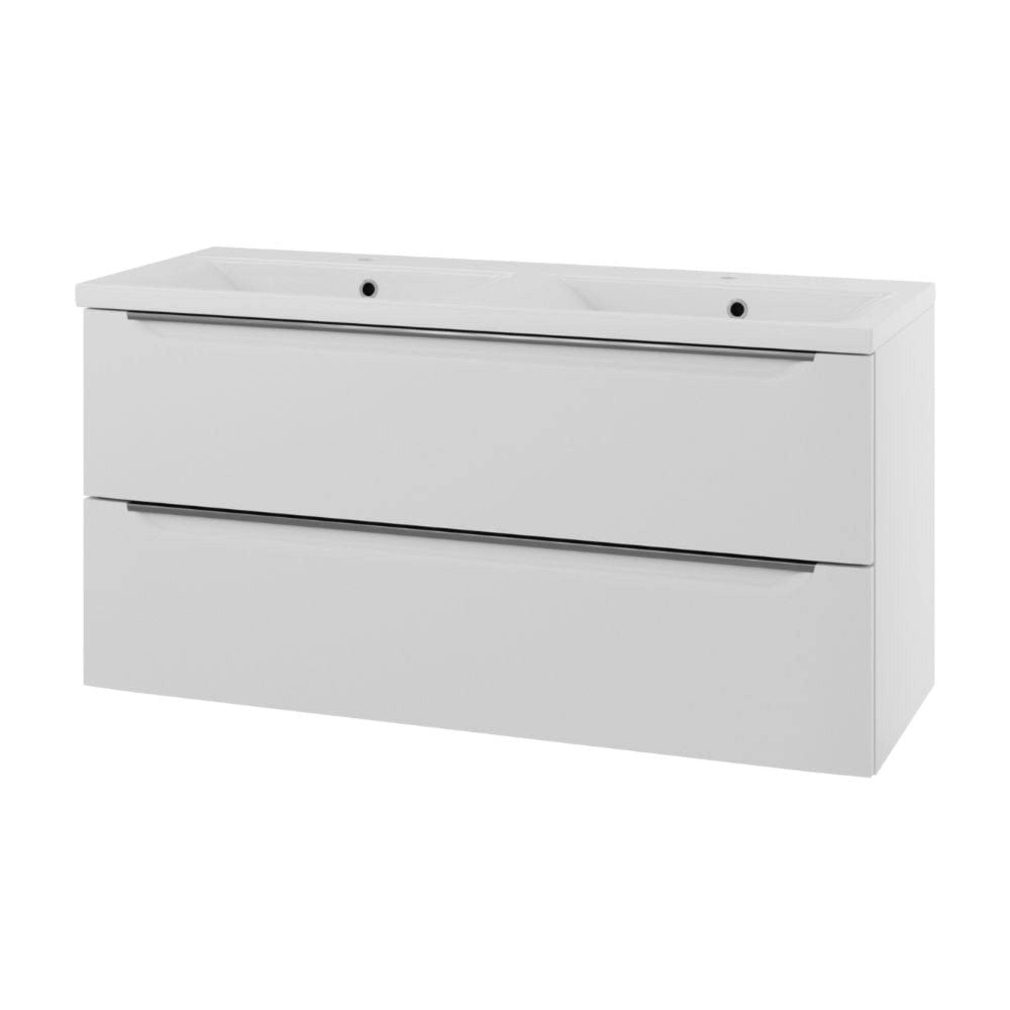 Linn Bad Mari D45cm Servantskap Hvit matt / 120cm dobbel Linn Bad Servantskap LB-400706