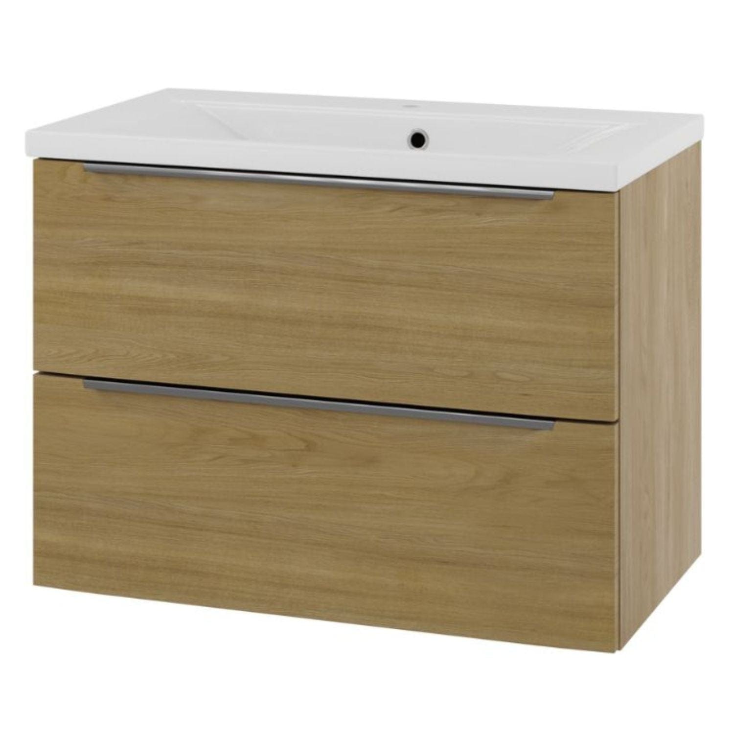 Linn Bad Mari Smal D35cm Servantskap Eikefolie / 80cm Linn Bad Servantskap LB-127508