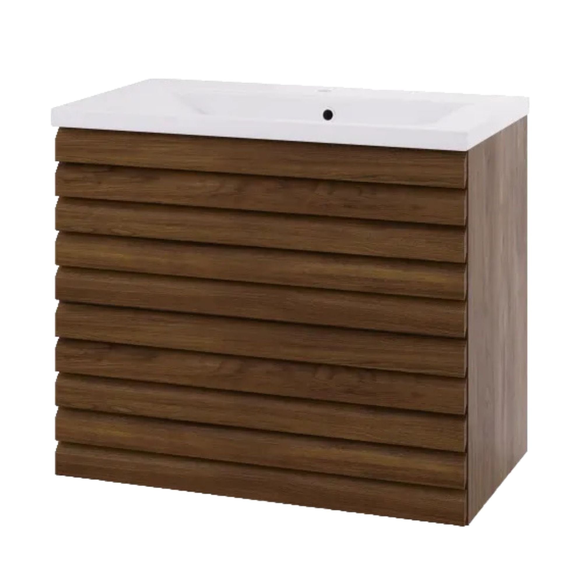 Linn Bad Selma Eikestav Servantskap 2 Skuffer D45cm Mørk eik / 80cm / Senter Linn Bad Servantskap LB-160828ST