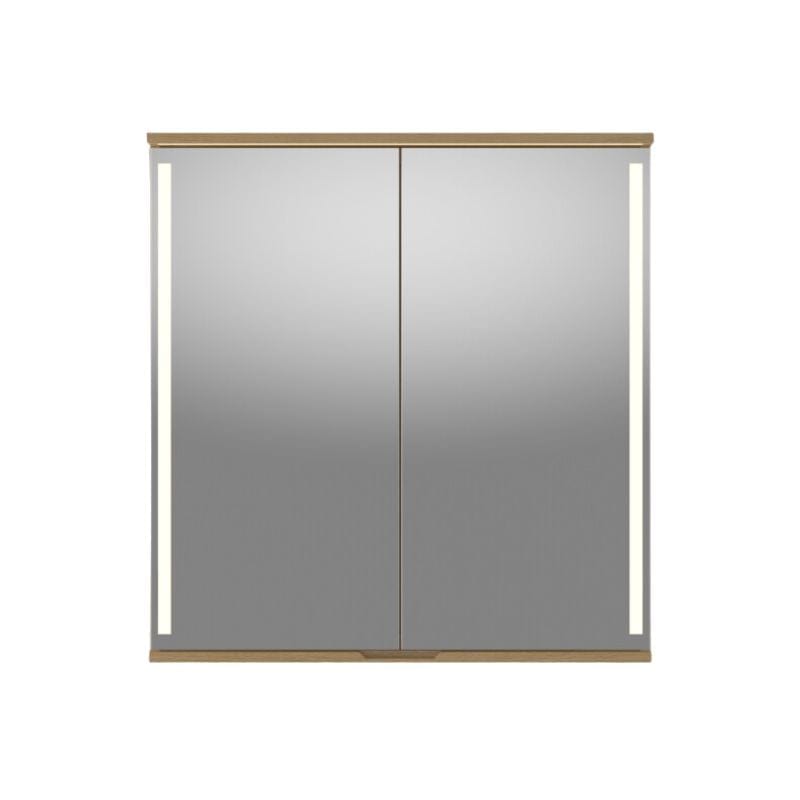 Linn Bad Sogn Speilskap med integrert belysning og stikk Eik / 80cm Linn Bad Speilskap LB-20808B