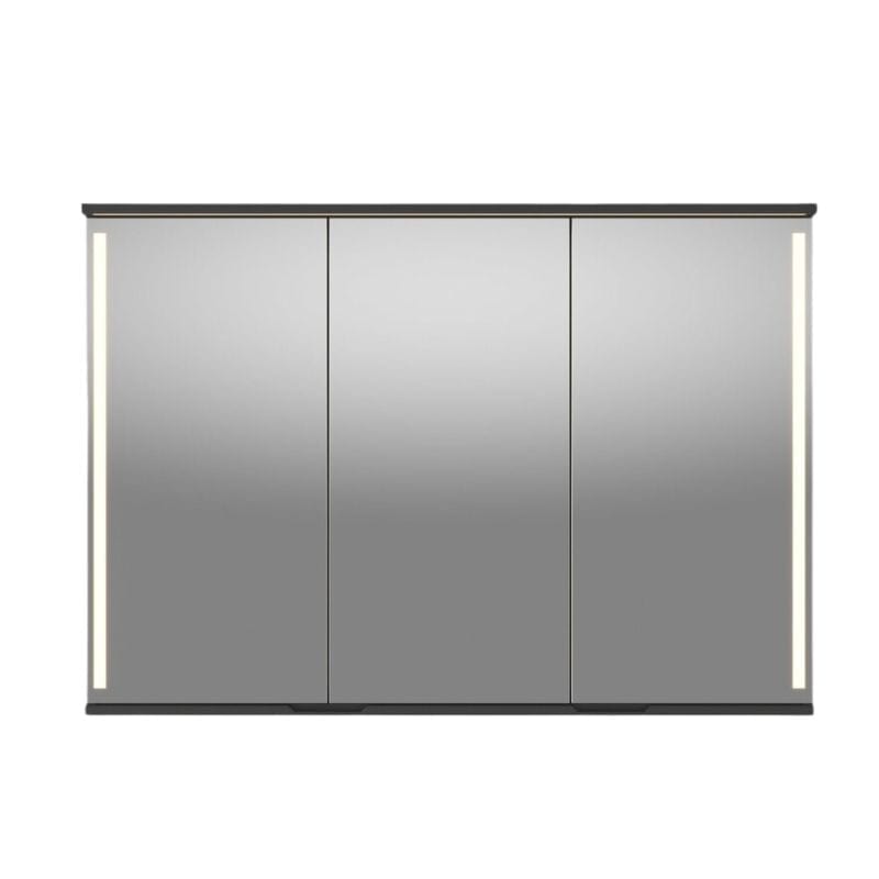 Linn Bad Sogn Speilskap med integrert belysning og stikk Svart matt / 120cm Linn Bad Speilskap LB-20612B