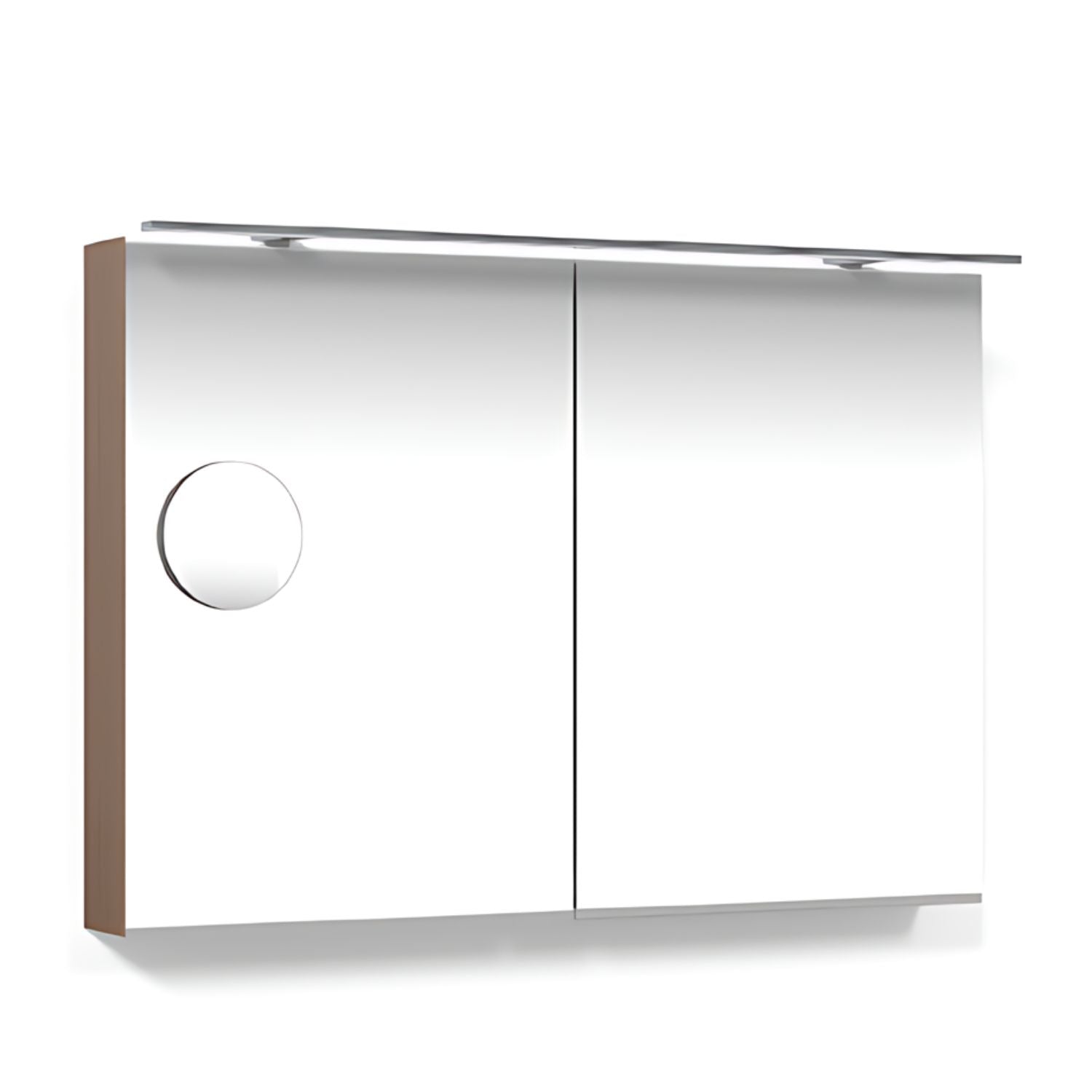 Macro Design CROWN 2-dør Speilskap Rampe-belysning med forstørrelsesspeil Eik / 100cm Macro Design Speilskap GRO-FCS100EBRLF