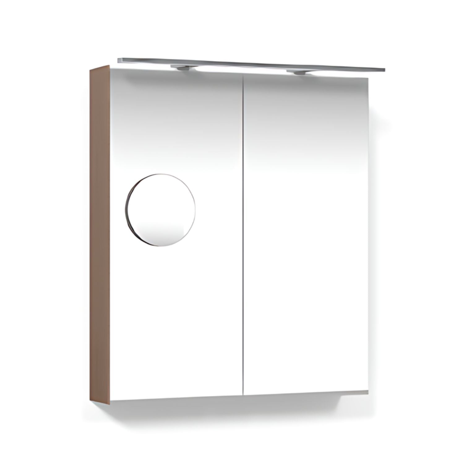 Macro Design CROWN 2-dør Speilskap Rampe-belysning med forstørrelsesspeil Eik / 60cm Macro Design Speilskap GRO-FCS60EBRLF