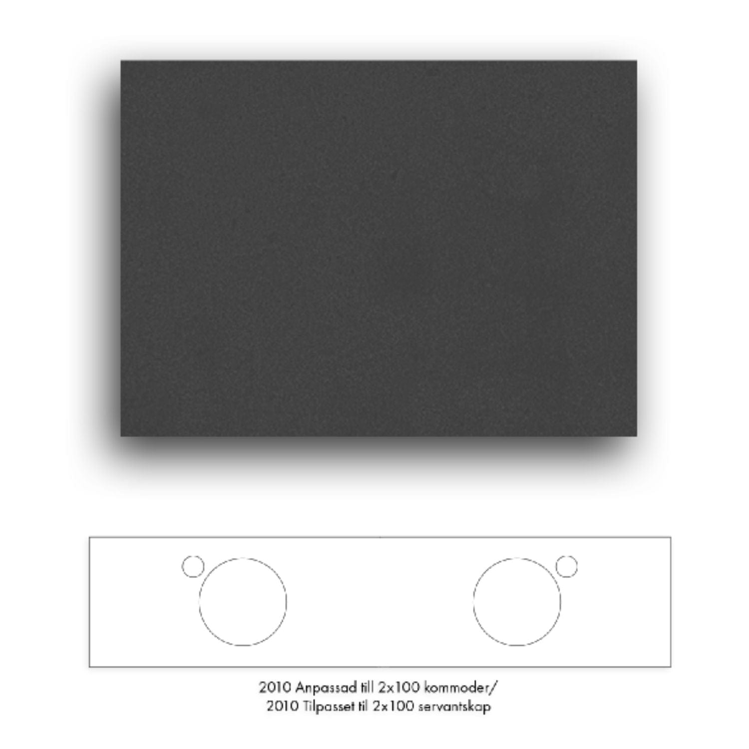 Macro Design Crown+ Dekton Benkeplate 161-201cm Eter / 201cm Macro Design Benkeplate bad GRO-FB200ETEDH