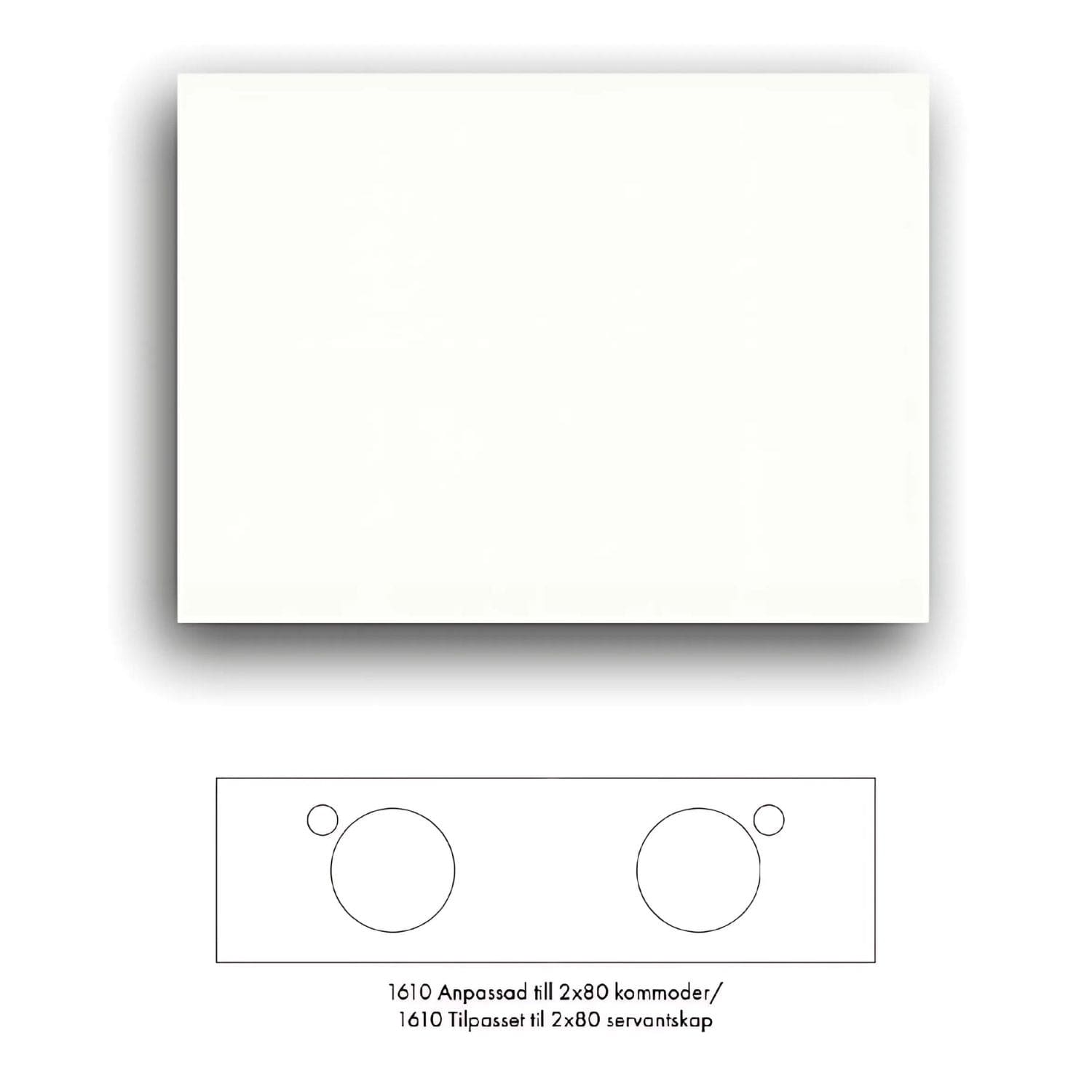 Macro Design Crown+ Dekton Benkeplate 161-201cm Zenith / 161cm Macro Design Benkeplate bad GRO-FB160ZENDH