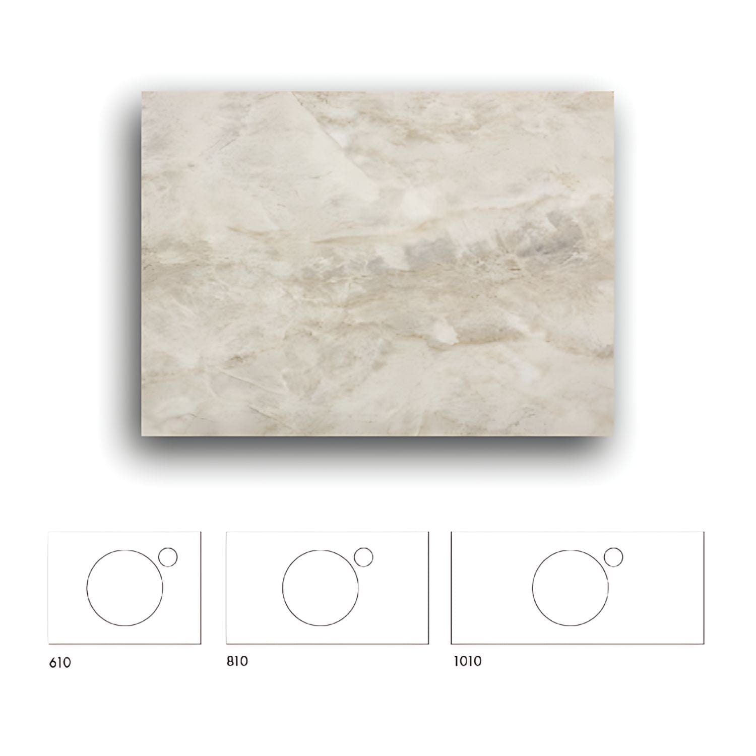 Macro Design Crown+ Dekton Benkeplate Arga / 61cm Macro Design Benkeplate bad GRO-FB60ARGCH