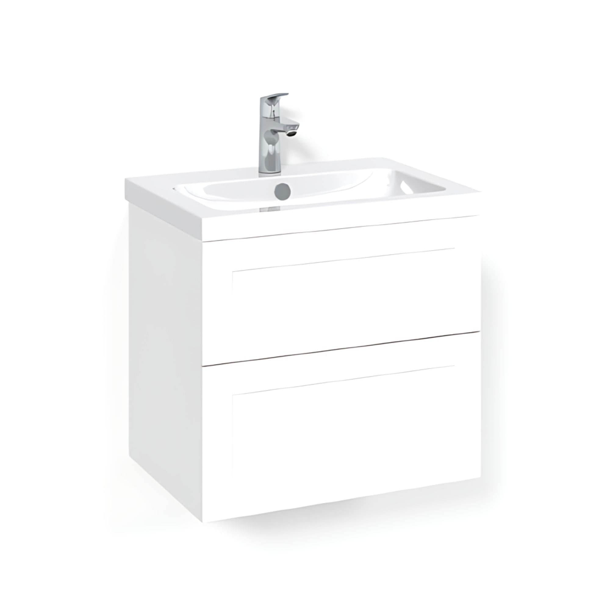 Macro Design CROWN Frame Servantskap 2 skuff - med LIGHT servant Hvit / 60cm / Light 45 Macro Design Servantskap BUN-FSK60VFL45