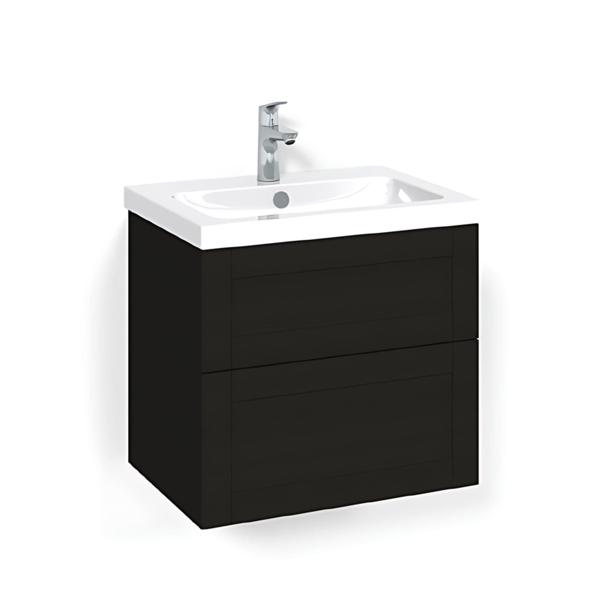 Macro Design CROWN Frame Servantskap 2 skuff - med LIGHT servant Svart eik / 60cm / Light 45 Macro Design Servantskap BUN-FSK60SFL45