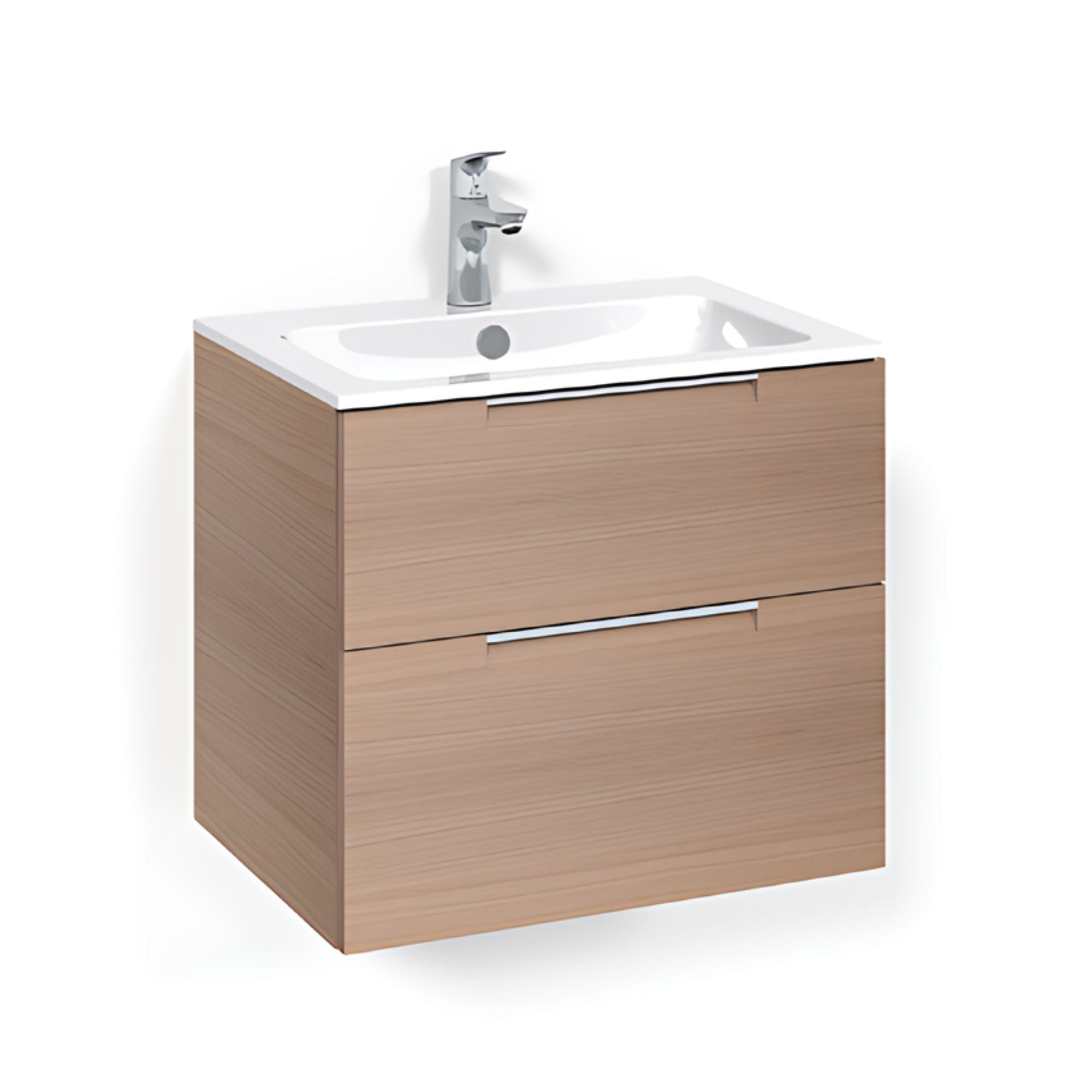 Macro Design CROWN Grip Servantskap 2 skuff - med LIGHT servant Eik / 60cm / Light 14 Macro Design Servantskap BUN-FSK60ESL14