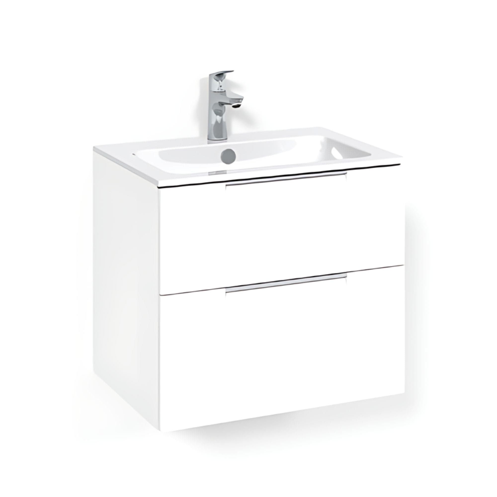 Macro Design CROWN Grip Servantskap 2 skuff - med LIGHT servant Hvit / 60cm / Light 14 Macro Design Servantskap BUN-FSK60VSL14