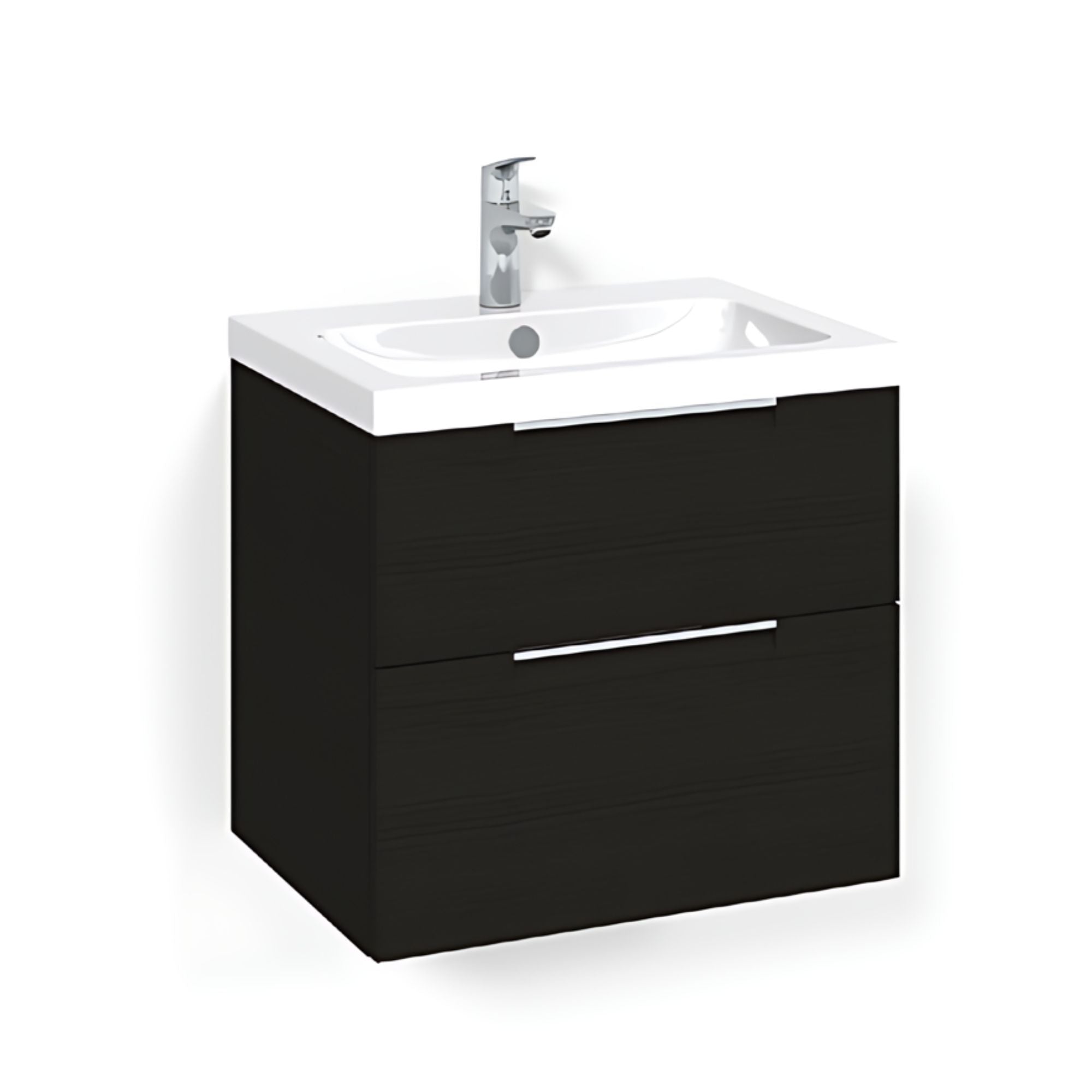 Macro Design CROWN Grip Servantskap 2 skuff - med LIGHT servant Svart eik / 60cm / Light 45 Macro Design Servantskap BUN-FSK60SSL45