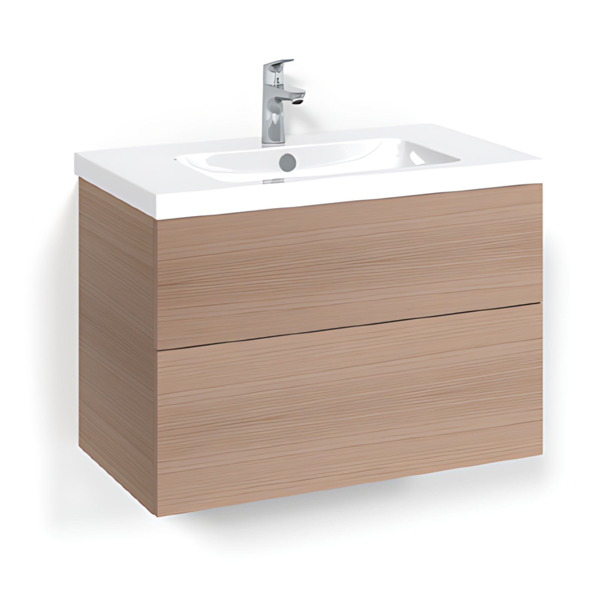 Macro Design CROWN Plain/Push-open Servantskap 2 skuff - med LIGHT servant Eik / 80cm / Light 45 Macro Design Servantskap BUN-FSK80EPL45