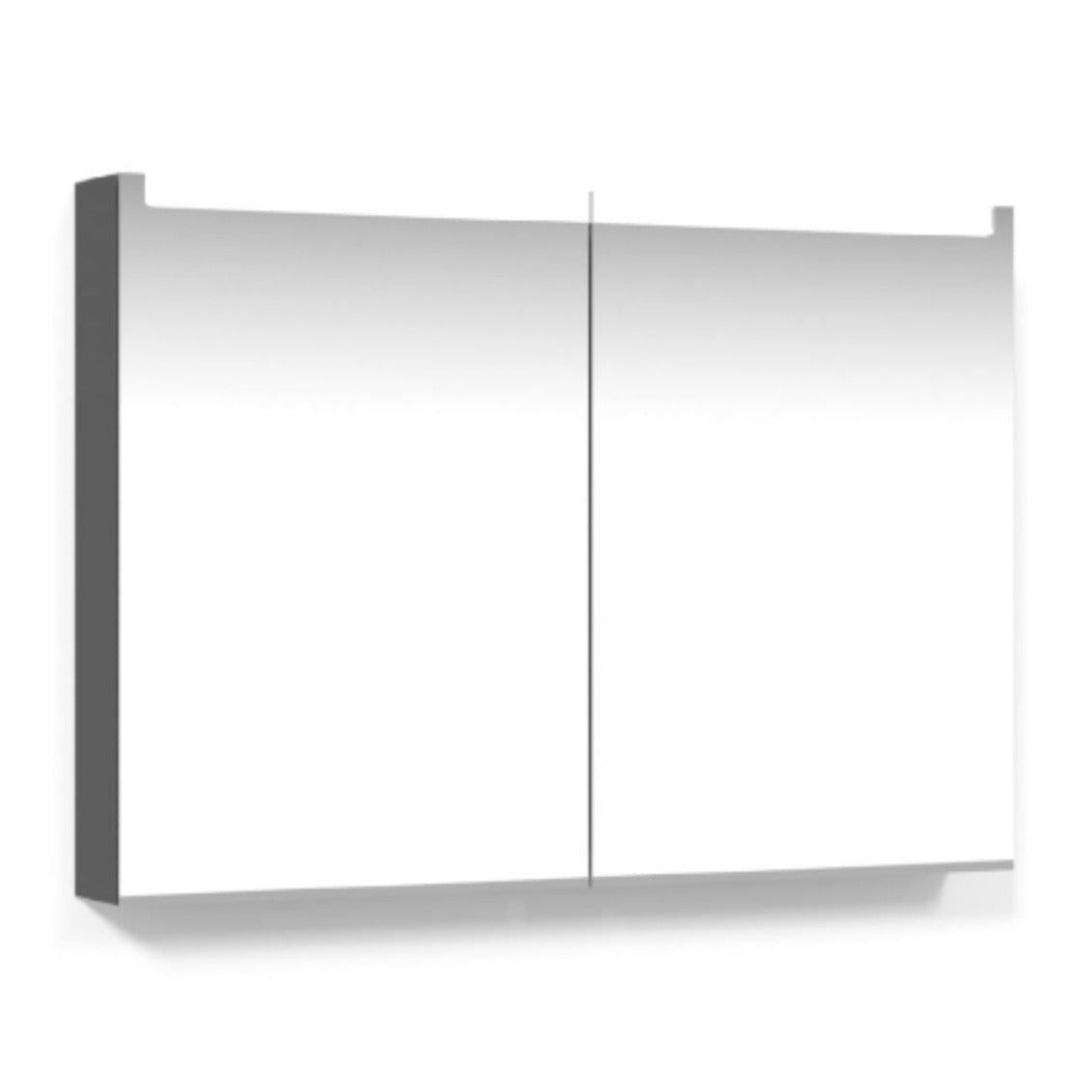 Macro Design CROWN Speilskap Innfelt belysning med 2 dør Antrasitt / 100cm Macro Design Speilskap GRO-FCS100ABIF