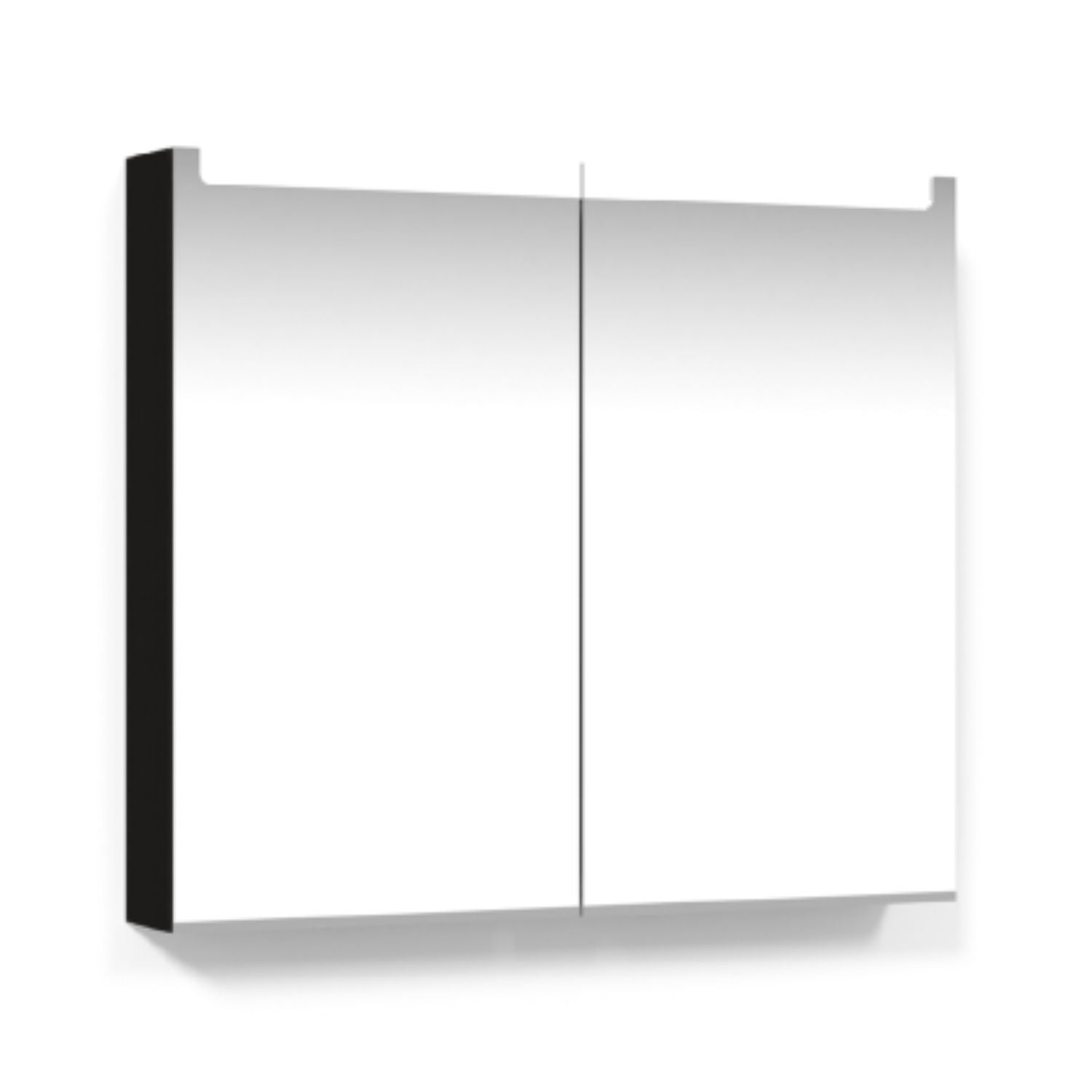 Macro Design CROWN Speilskap Innfelt belysning med 2 dør Svart eik / 80cm Macro Design Speilskap GRO-FCS80SBIF