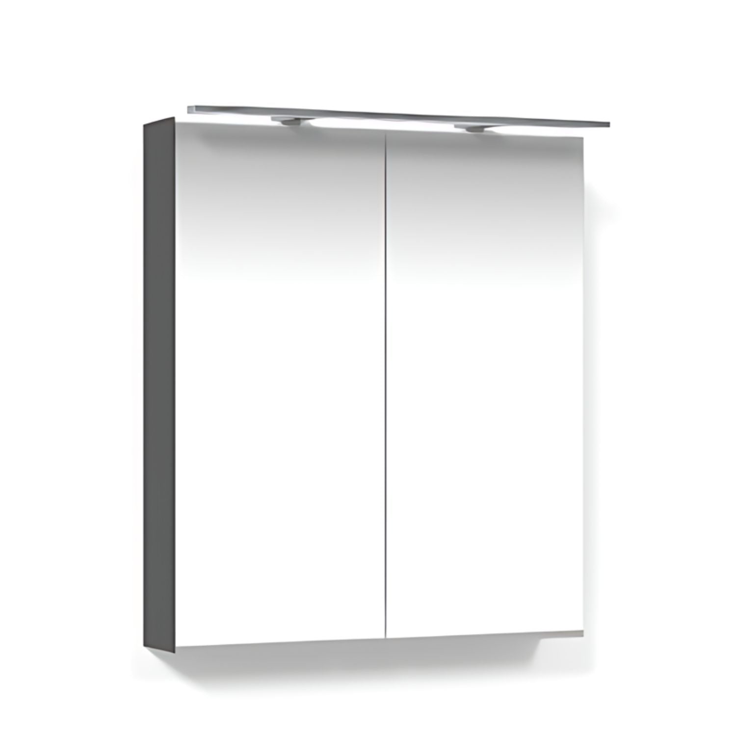 Macro Design CROWN Speilskap Rampe-belysning med 2 dør Antrasitt / 60cm Macro Design Speilskap GRO-FCS60ABRL