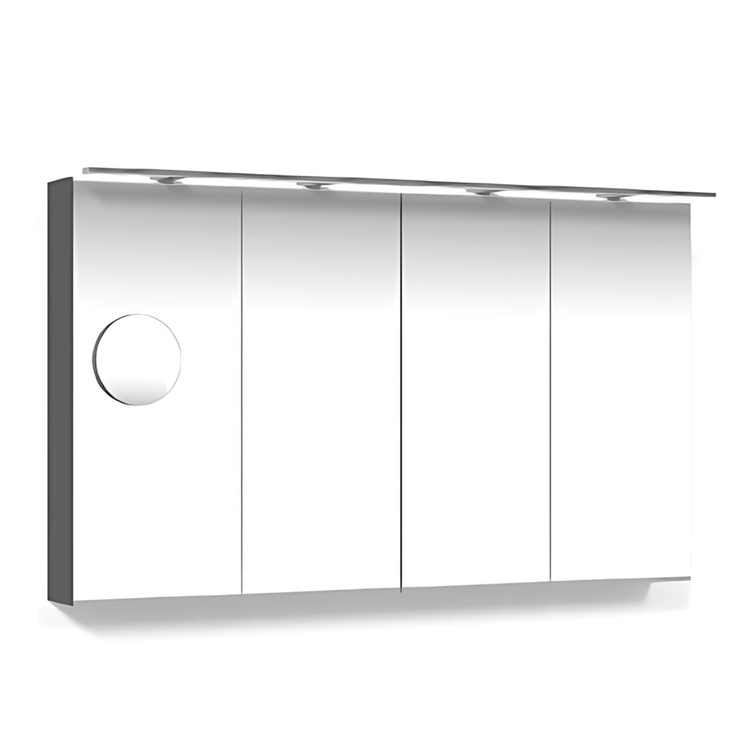 Macro Design CROWN Speilskap Rampe-belysning med forstørrelsesspeil Antrasitt / 120cm Macro Design Speilskap GRO-FCS120ABRLF