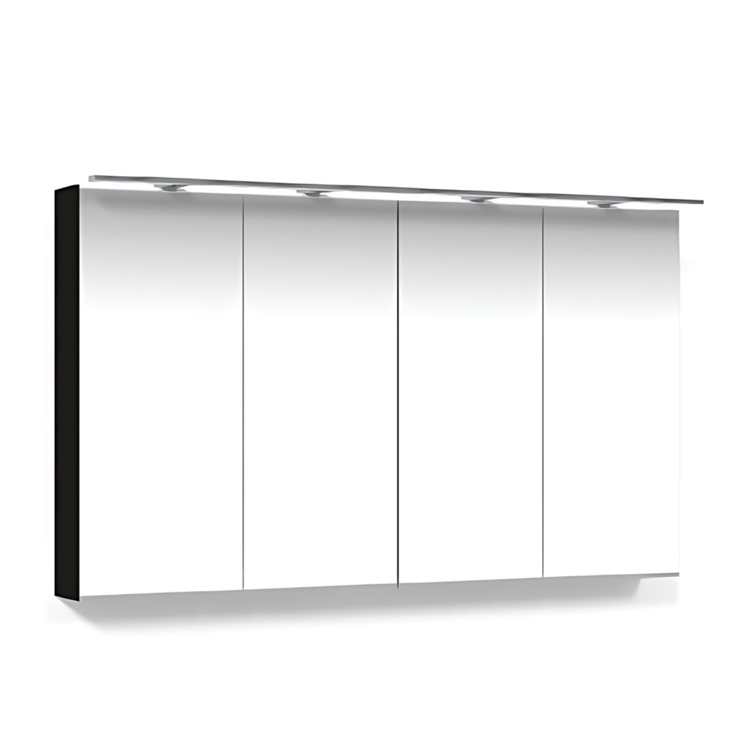 Macro Design CROWN Speilskap Rampe-belysning Svart matt / 120cm Macro Design Speilskap GRO-FCS120SBRL