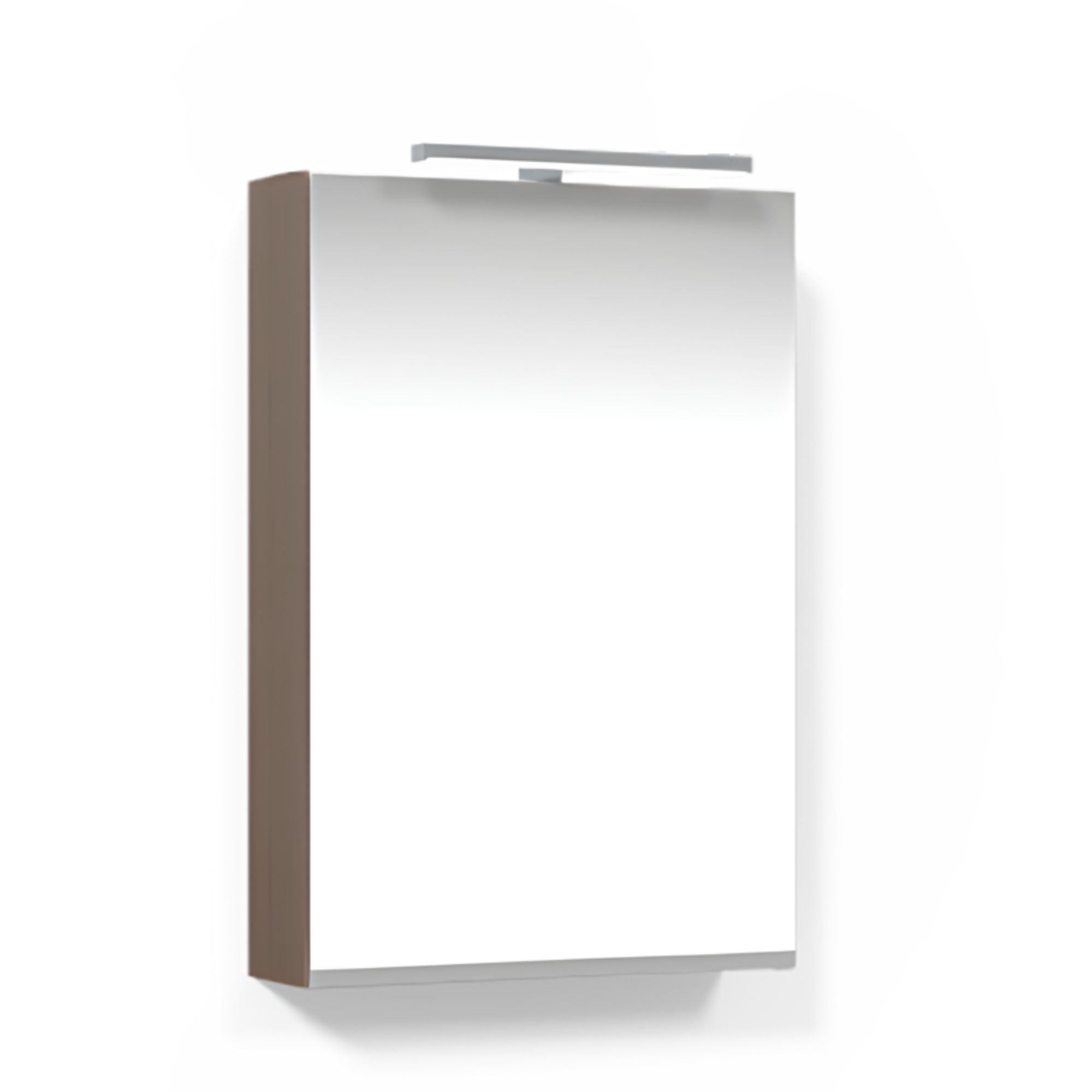 Macro Design CROWN Speilskap T-belysning Brun ask / 45cm / Høyre hengslet Macro Design Speilskap GRO-FCS45HBBAL