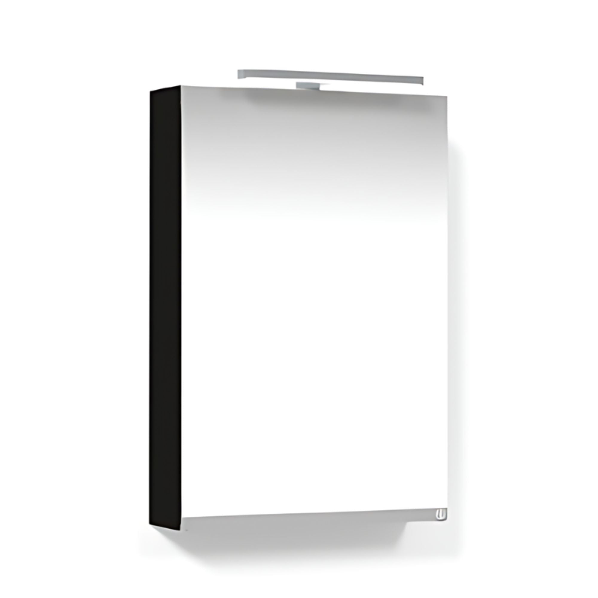 Macro Design CROWN Speilskap T-belysning Svart / 45cm / Høyre hengslet Macro Design Speilskap GRO-FCS45HSBAL