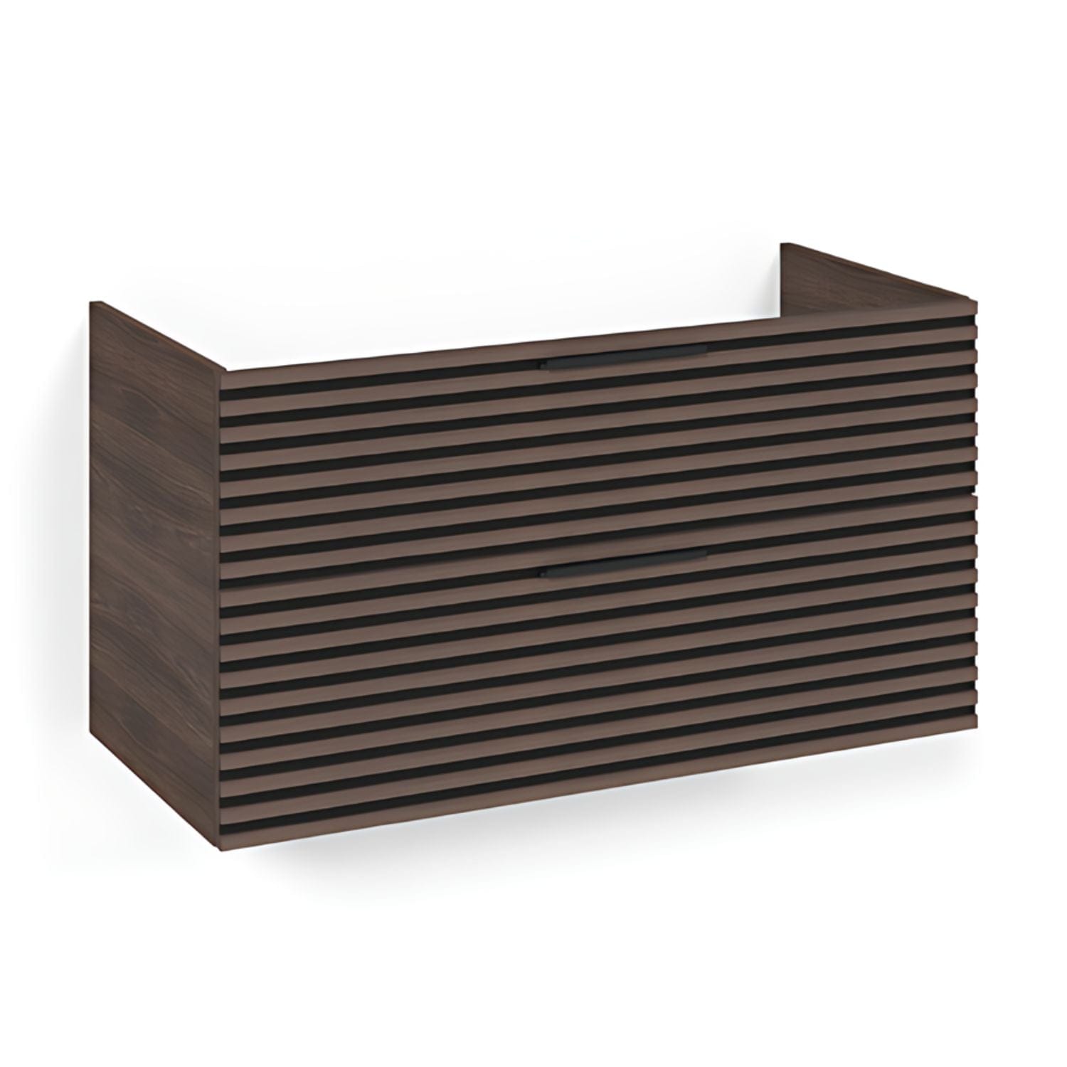 Macro Design CROWN Stripe Underskap Brun ask / 100cm Macro Design Sideskap bad GRO-FSK100BZ