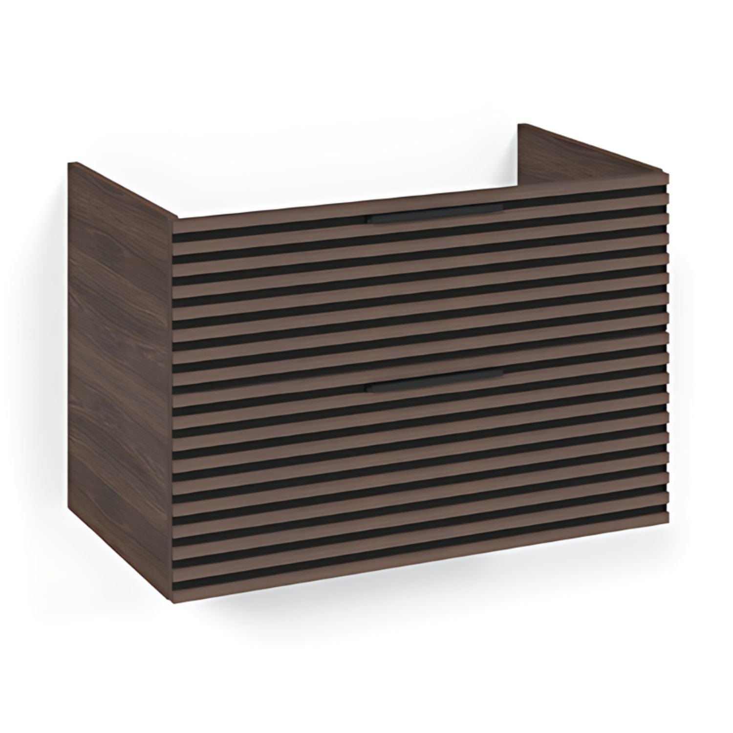 Macro Design CROWN Stripe Underskap Brun ask / 80cm Macro Design Sideskap bad GRO-FSK80BZ