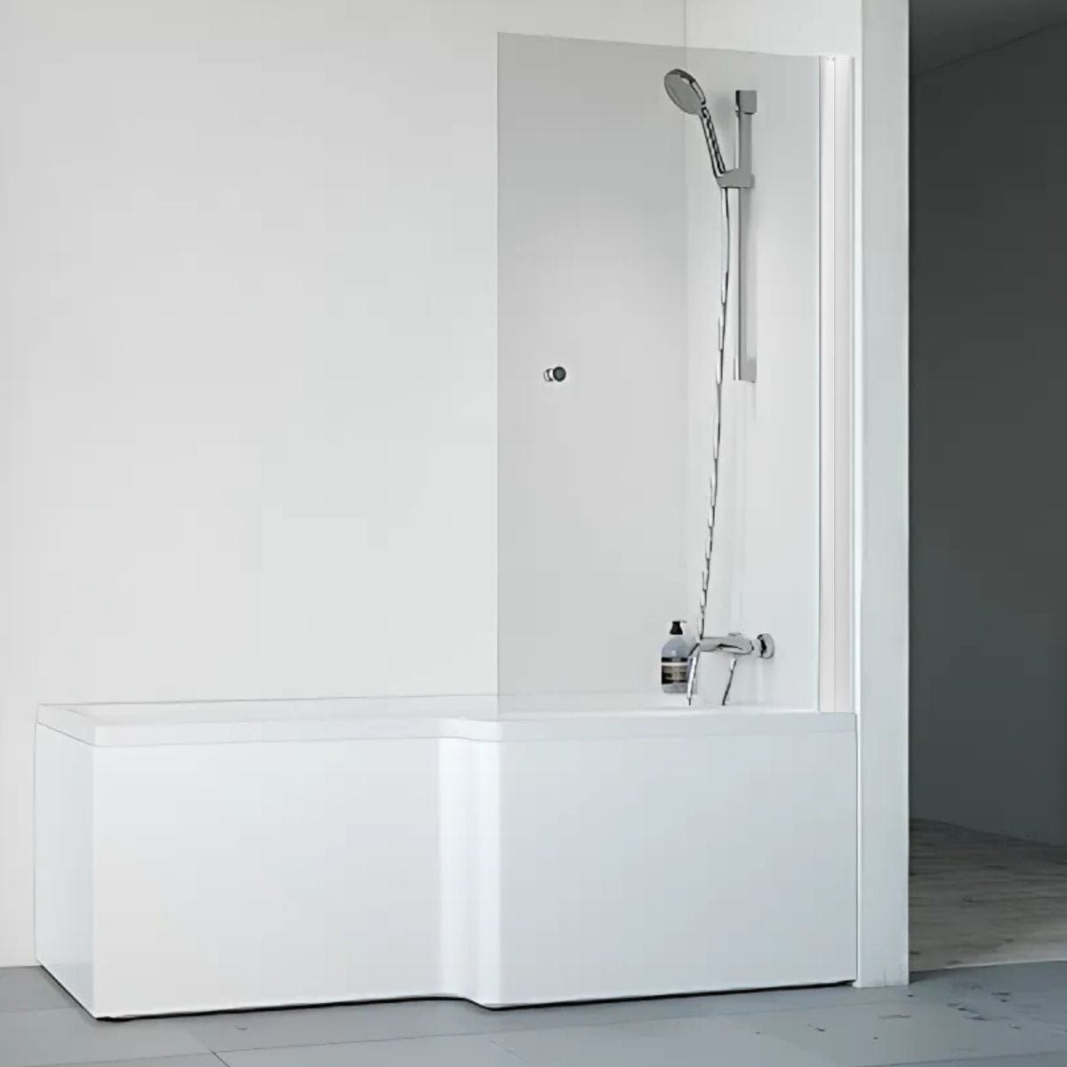 Macro Design Divine Badekar med Spirit Dusjvegger Hvit / 80cm / Venstre Macro Design Badekarvegg BUN-DSBADVS80VKKL