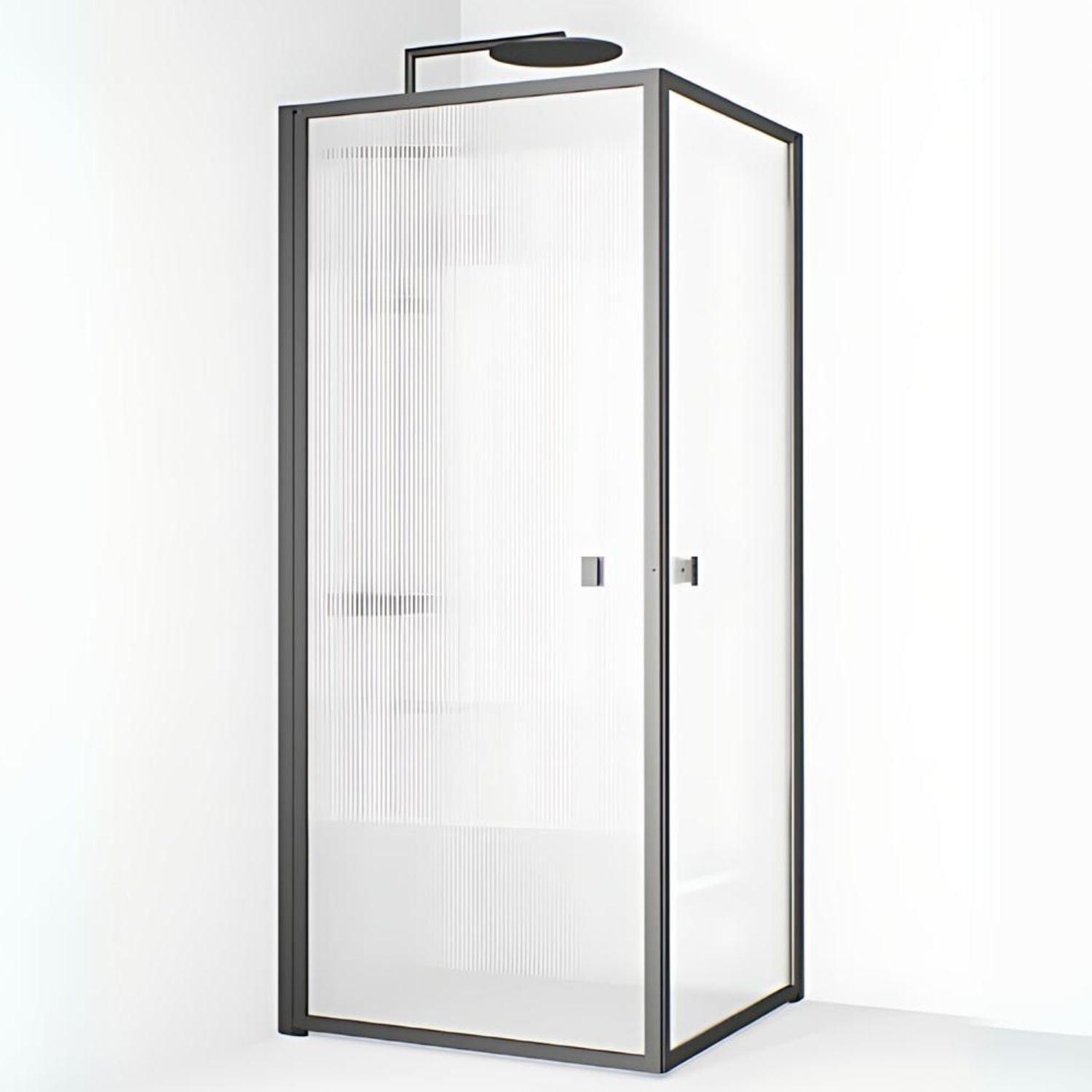 Macro Design Empire Dusjhjørne Gunmetal / 79x79cm / Briljant linjeglass Macro Design Dusjhjørne BUN-DEH8080GLI