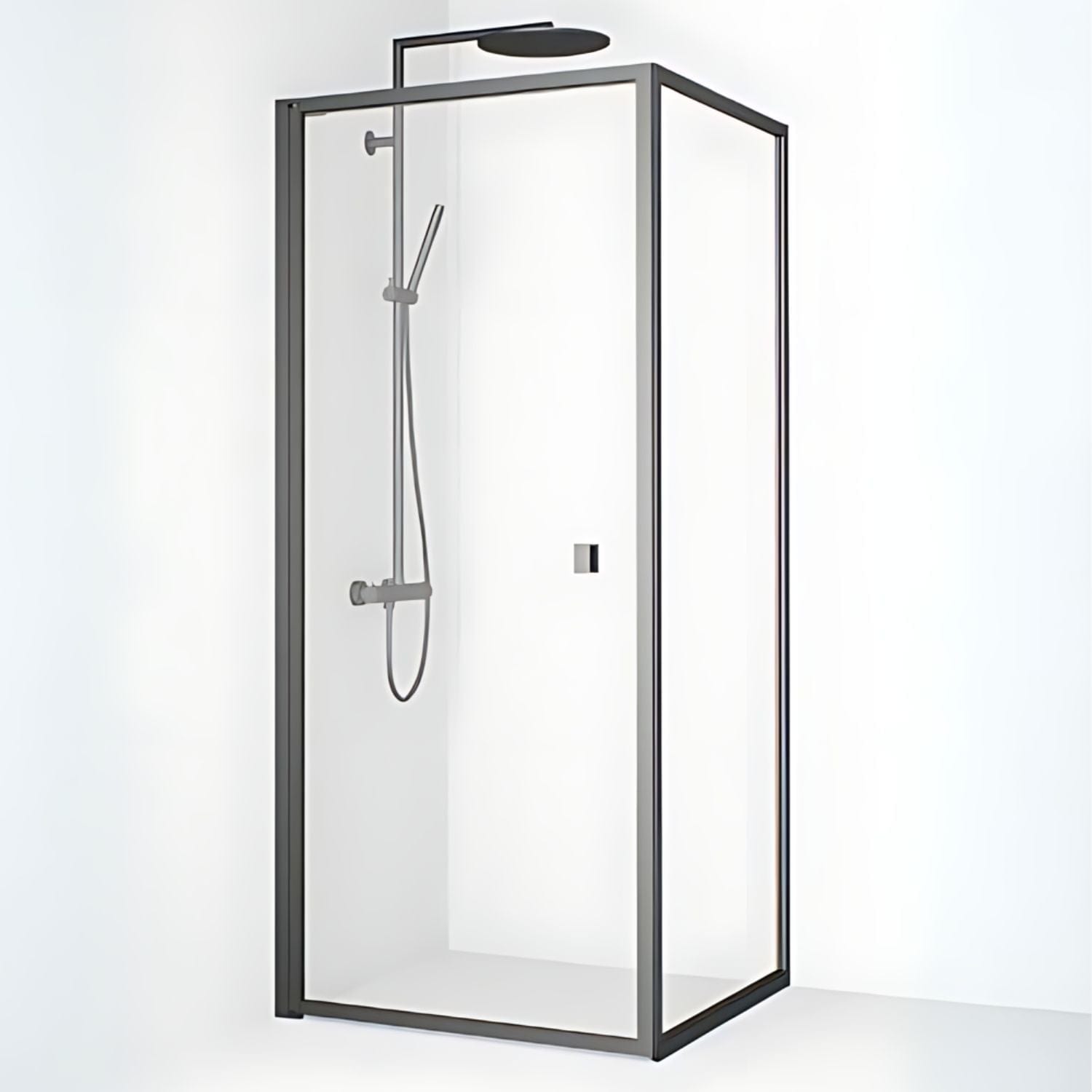 Macro Design Empire Swing Dusjhjørne - med Gunmetal profil Gunmetal / 79x79cm / Klart glass Macro Design Dusjhjørne BUN-DESW8080GKL