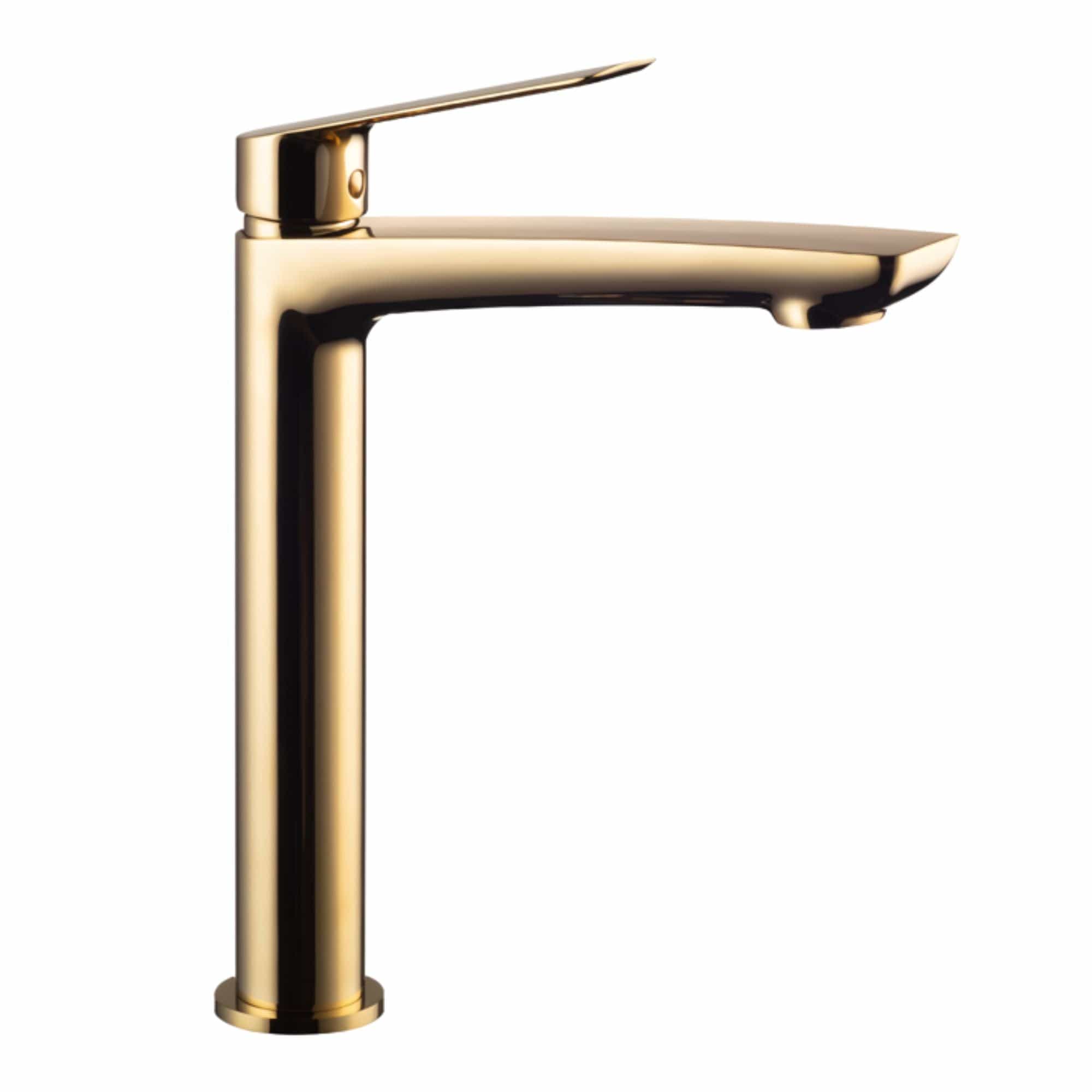 Macro Design GARDA Høy Servantbatteri Gull Macro Design Servantbatteri