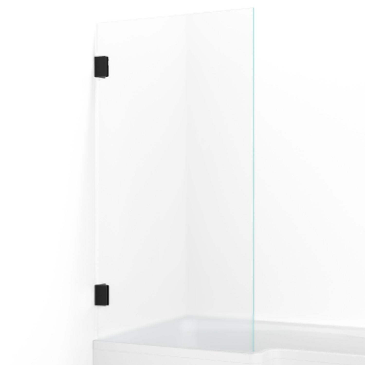 Macro Design Grace Badekarvegg Svart matt / 80cm / Briljant ice glass Macro Design Badekarvegg BUN-DSLBMS80IC