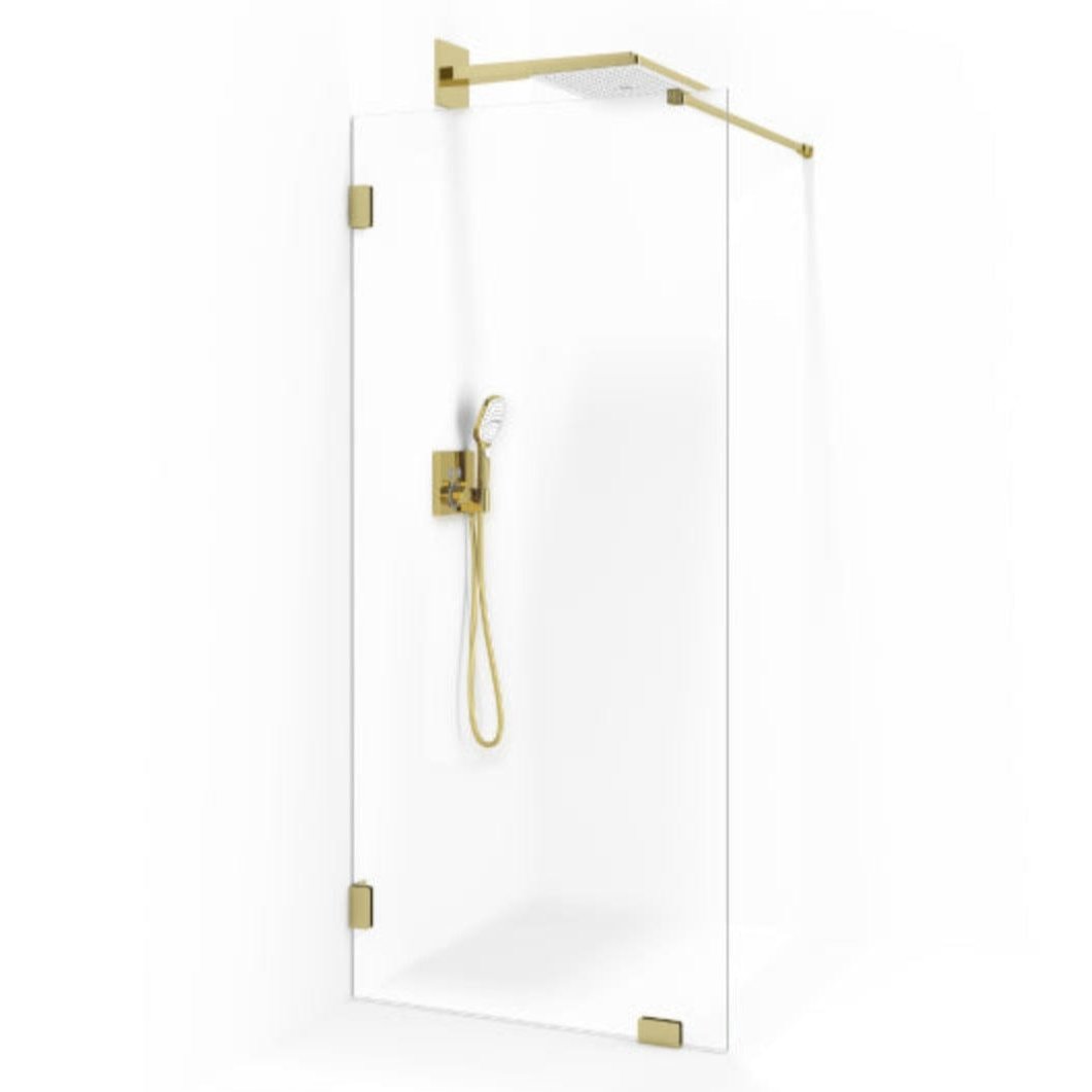 Macro Design Grace Dusj Skjermvegg Fast B70-100cm Briljant / Gull / 70cm Macro Design Dusjvegg GRO-DSLVD70KL