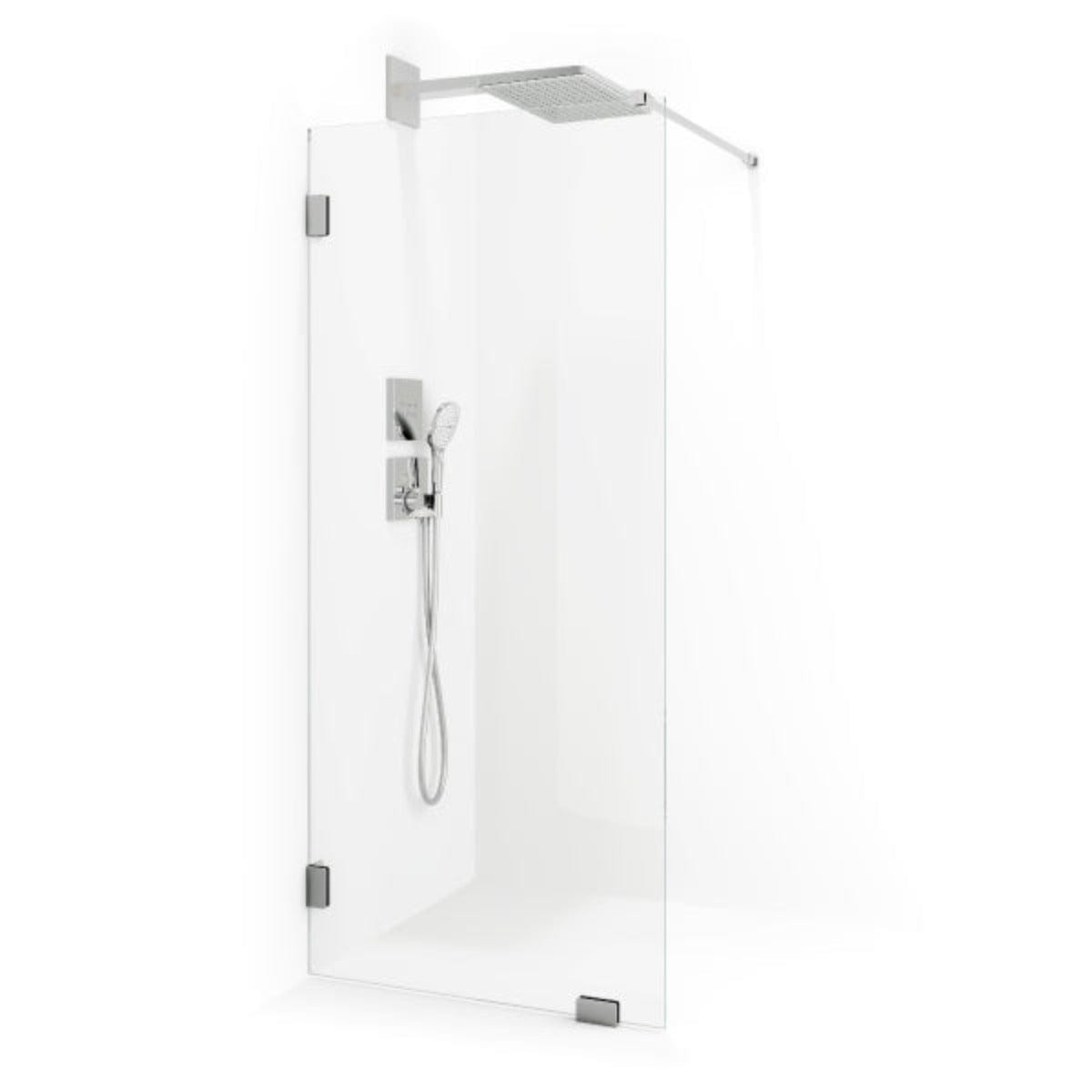 Macro Design Grace Dusj Skjermvegg Fast B70-100cm Klart glass / Børstet / 70cm Macro Design Dusjvegg BUN-DSLVBO70KLF